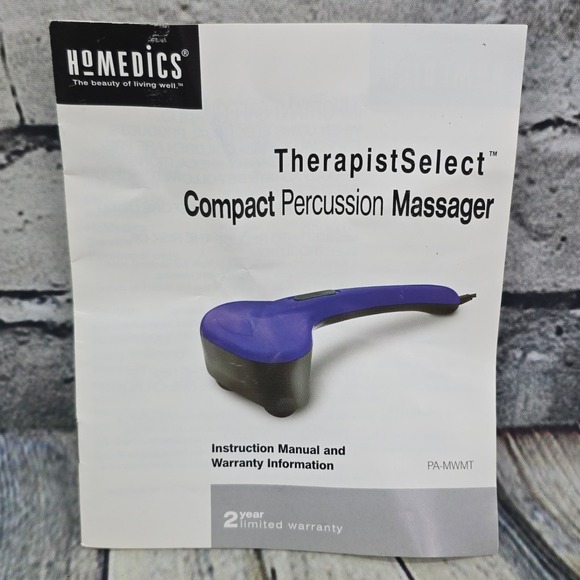HoMedics Blue Handheld Percussion Massager Vibrating Wand PA-MWMT Works TESTED - Picture 7 of 8
